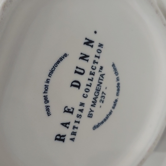 TWO BRAVE Hero Rae Dunn coffee mug blue USA Military Star spangled cutie Re - Picture 6 of 7
